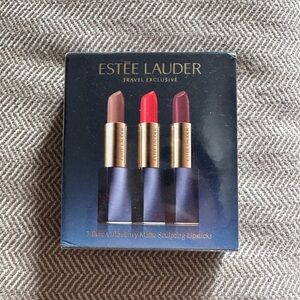 Estee Lauder Lipstick Trio – Nude, Red, Plum